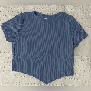 Pacsun Blue Ribbed Baby T